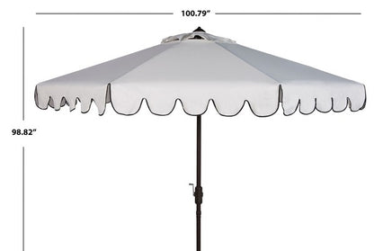 Venice Single Scallop 9ft Crank Outdoor Auto Tilt Umbrella