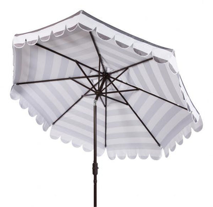 Maui Single Scallop Striped 9ft Crank Auto Tilt Umbrella