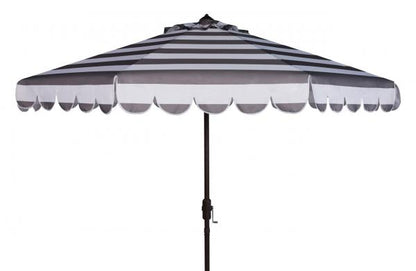 Maui Single Scallop Striped 9ft Crank Auto Tilt Umbrella