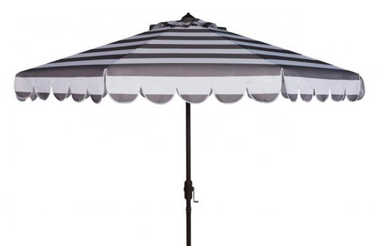 Maui Single Scallop Striped 9ft Crank Auto Tilt Umbrella