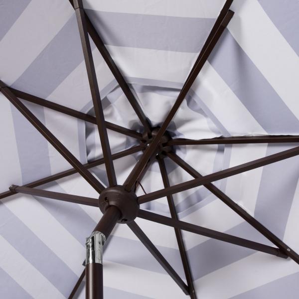 Maui Single Scallop Striped 9ft Crank Auto Tilt Umbrella
