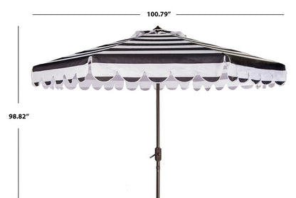 Maui Single Scallop Striped 9ft Crank Auto Tilt Umbrella