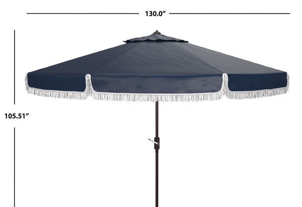 Milan Fringe 11ft Round Crank Umbrella