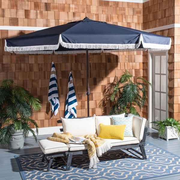 Milan Fringe 11ft Round Crank Umbrella
