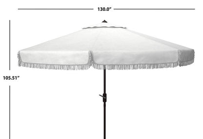 Milan Fringe 11ft Round Crank Umbrella