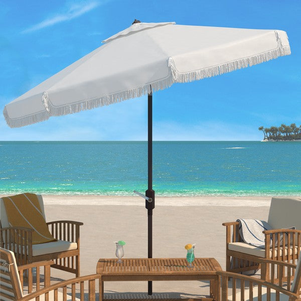 Milan Fringe 11ft Round Crank Umbrella