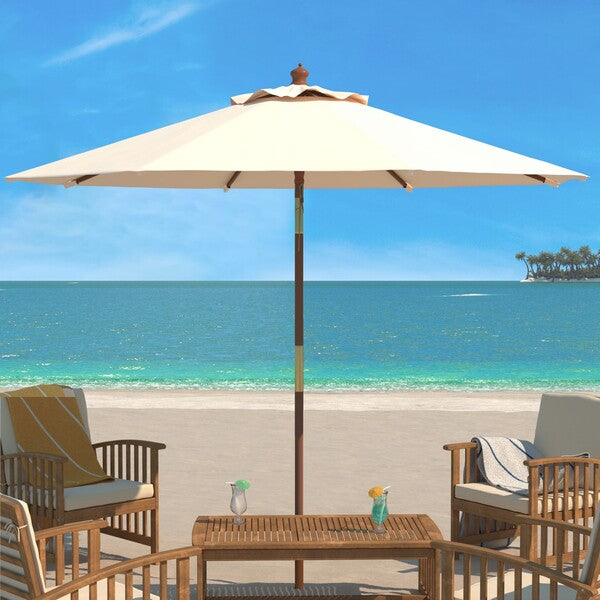 Cannes 11ft Wooden Pulley Market Umbrella