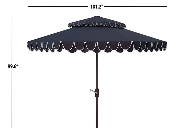 Elegant Valance 9ft Double Top Umbrella