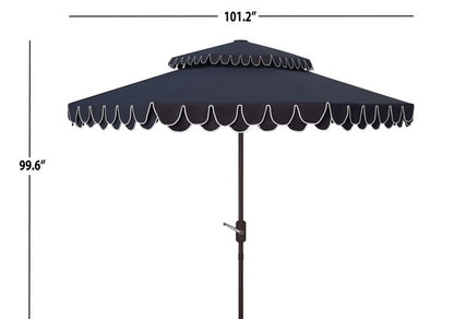 Elegant Valance 9ft Double Top Umbrella