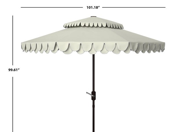 Elegant Valance 9ft Double Top Umbrella