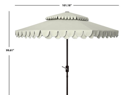 Elegant Valance 9ft Double Top Umbrella