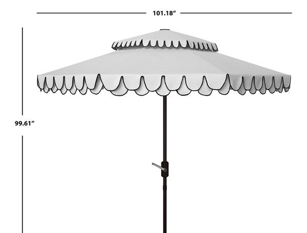 Elegant Valance 9ft Double Top Umbrella
