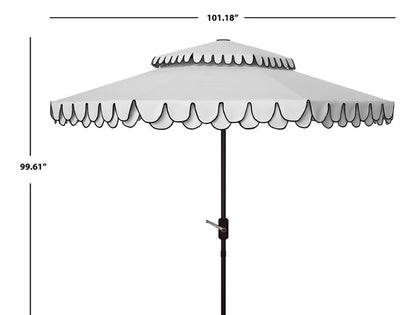 Elegant Valance 9ft Double Top Umbrella