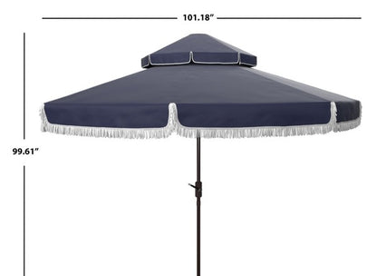 Milan Fringe 9ft Double Top Crank Umbrella