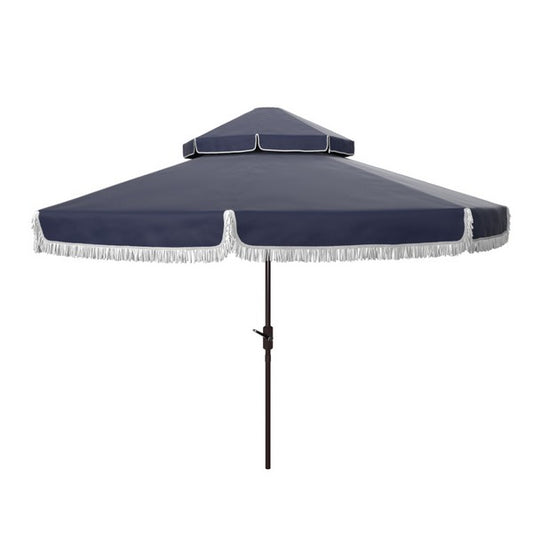 Milan Fringe 9ft Double Top Crank Umbrella