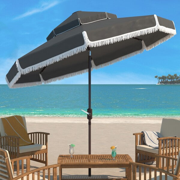 Milan Fringe 9ft Double Top Crank Umbrella