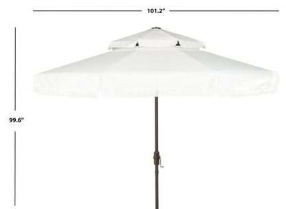 Milan Fringe 9ft Double Top Crank Umbrella