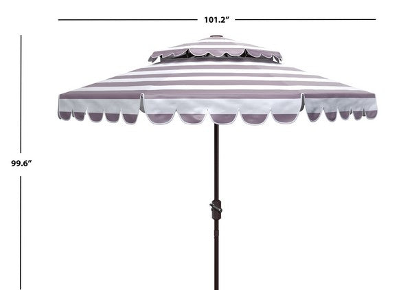 Vienna 9ft Round Double Top Crank Umbrella