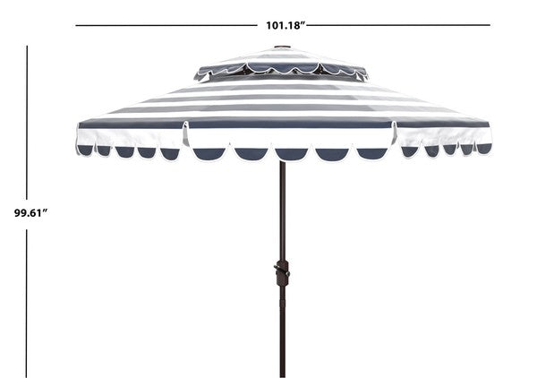 Vienna 9ft Round Double Top Crank Umbrella