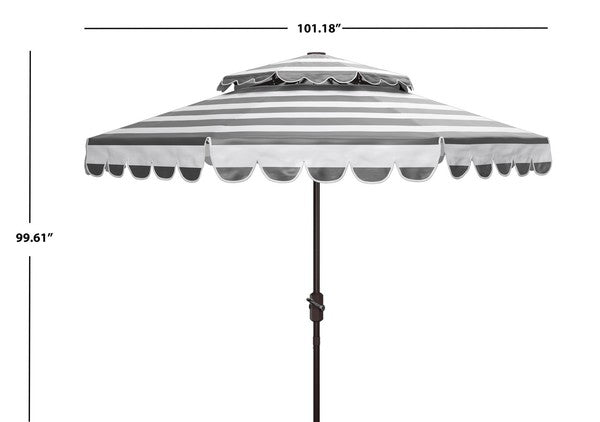 Vienna 9ft Round Double Top Crank Umbrella