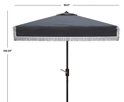 Milan Fringe 7.5 Ft Square Crank Umbrella