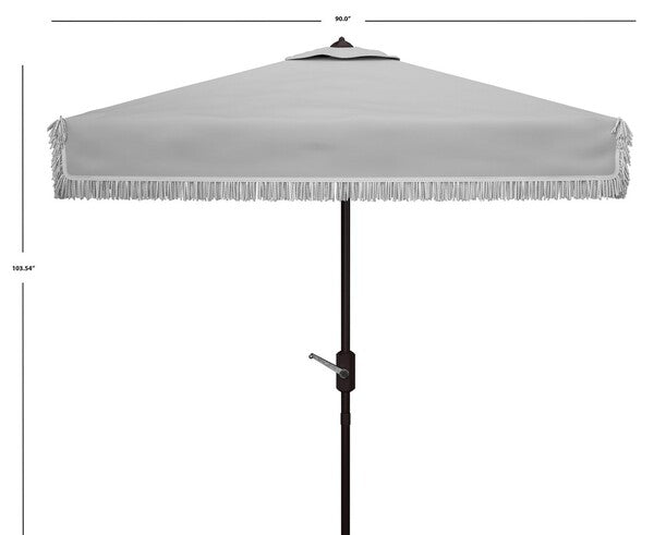Milan Fringe 7.5 Ft Square Crank Umbrella