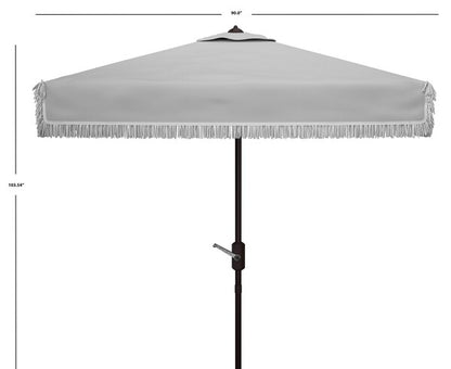 Milan Fringe 7.5 Ft Square Crank Umbrella