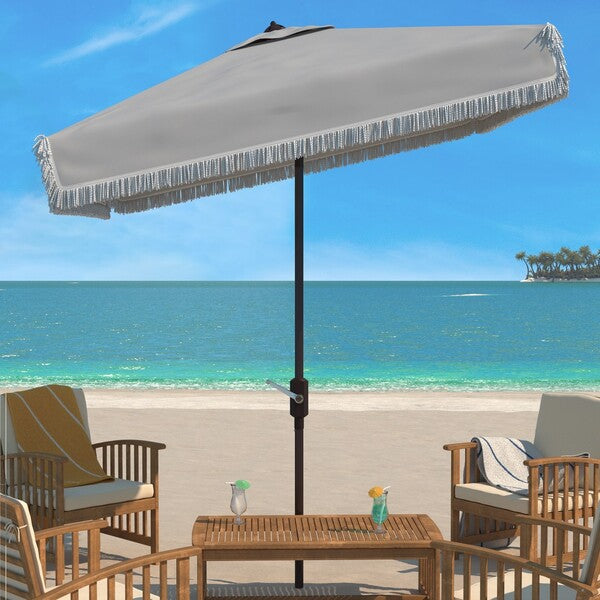 Milan Fringe 7.5 Ft Square Crank Umbrella
