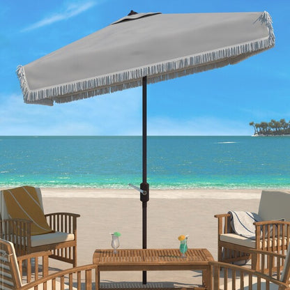 Milan Fringe 7.5 Ft Square Crank Umbrella