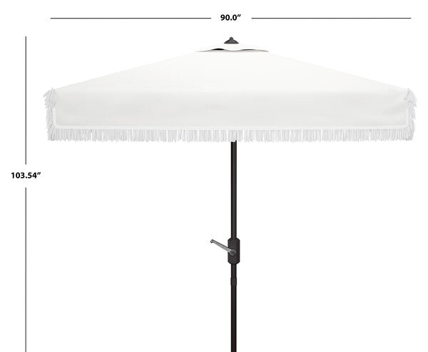 Milan Fringe 7.5 Ft Square Crank Umbrella