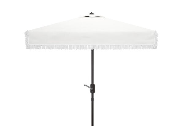 Milan Fringe 7.5 Ft Square Crank Umbrella