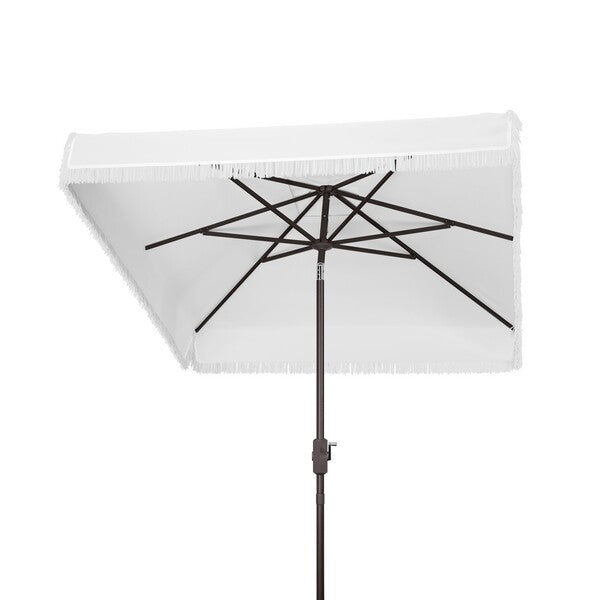 Milan Fringe 7.5 Ft Square Crank Umbrella