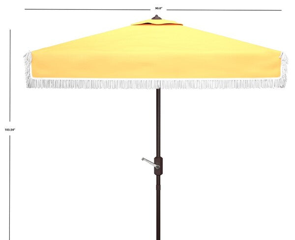 Milan Fringe 7.5 Ft Square Crank Umbrella