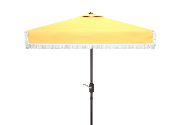 Milan Fringe 7.5 Ft Square Crank Umbrella