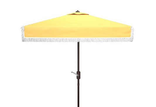 Milan Fringe 7.5 Ft Square Crank Umbrella