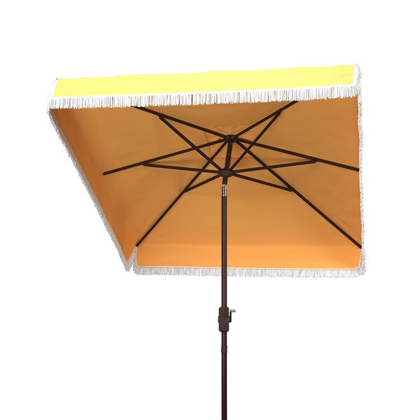 Milan Fringe 7.5 Ft Square Crank Umbrella