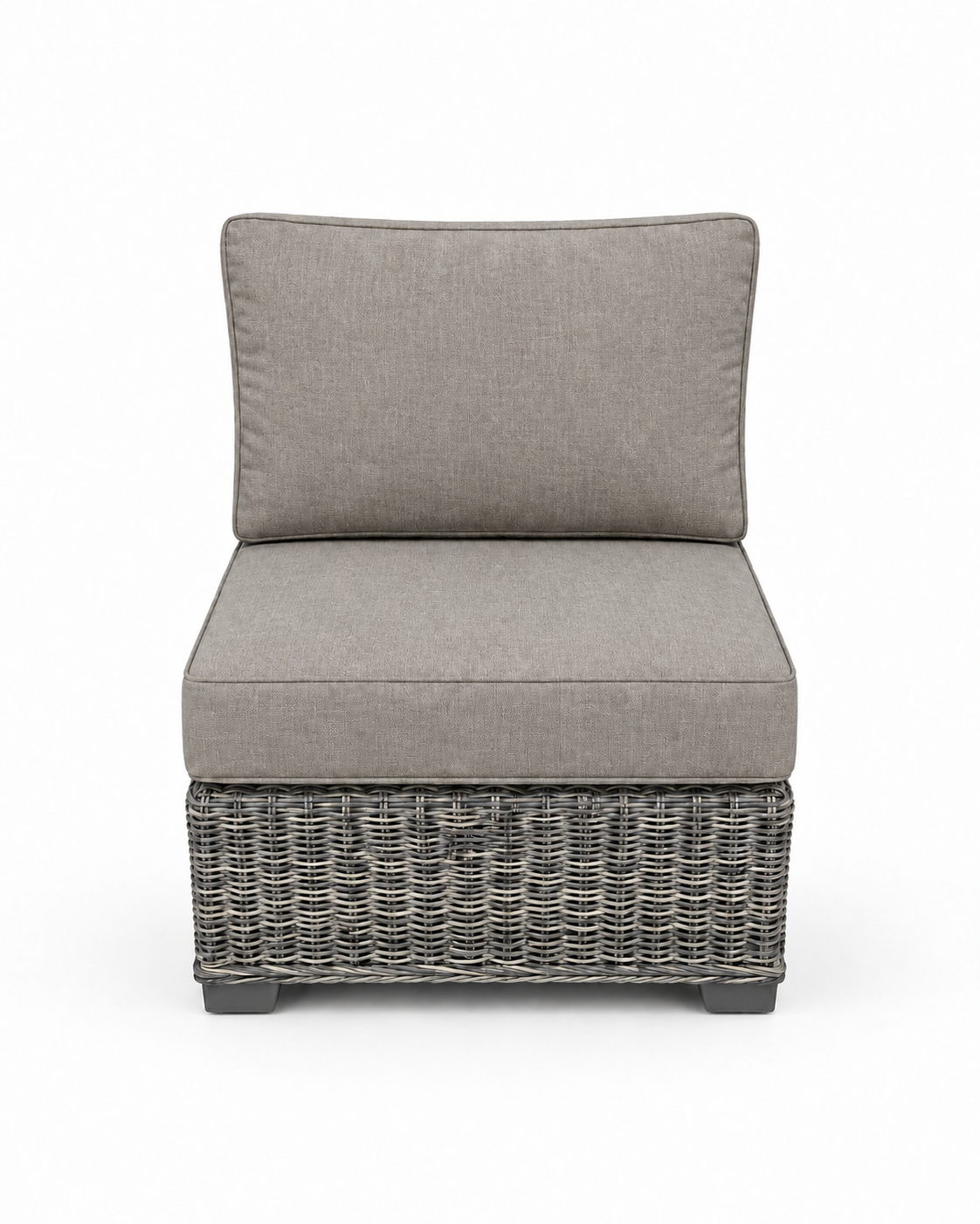 Seacoast Wicker Armless Chair in gray wicker, Cast Shale (40432)