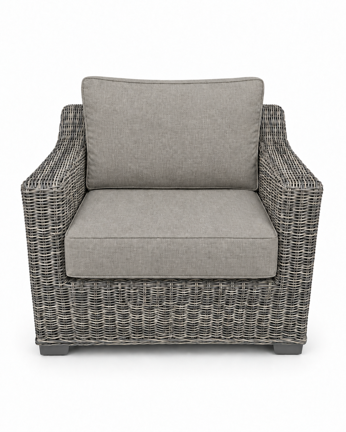 Seacoast Wicker Club Chair in gray wicker, Cast Shale (40432)
