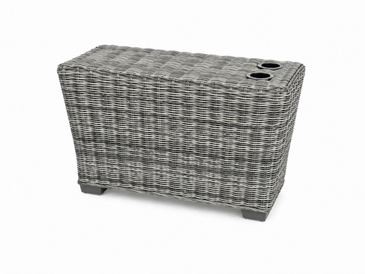Seacoast Wicker Cup Wall in gray wicker